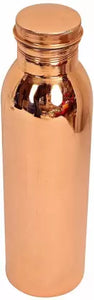 Pure Copper Jointless Seam Less Glossy Water Bottle 1000 ml Bottle